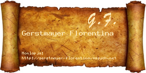 Gerstmayer Florentina névjegykártya
